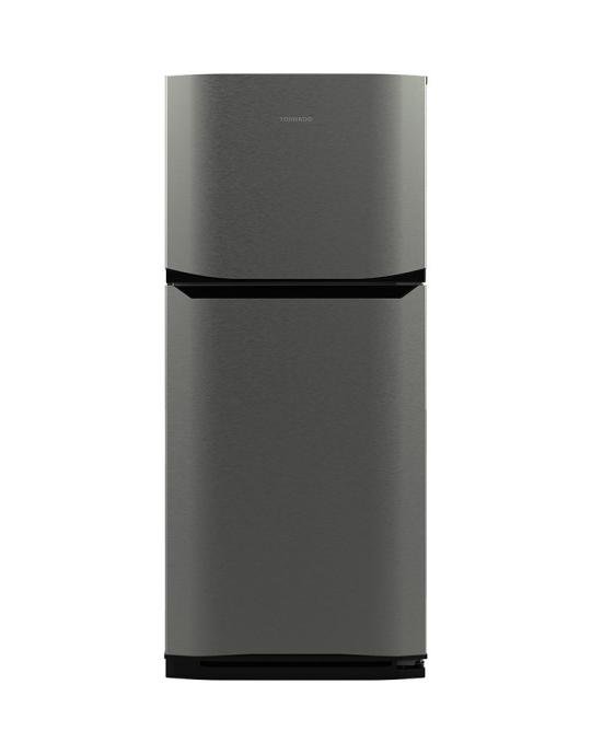 ثلاجه تورنيدو 304 لتر ستالس غامق RF-33FT-DST