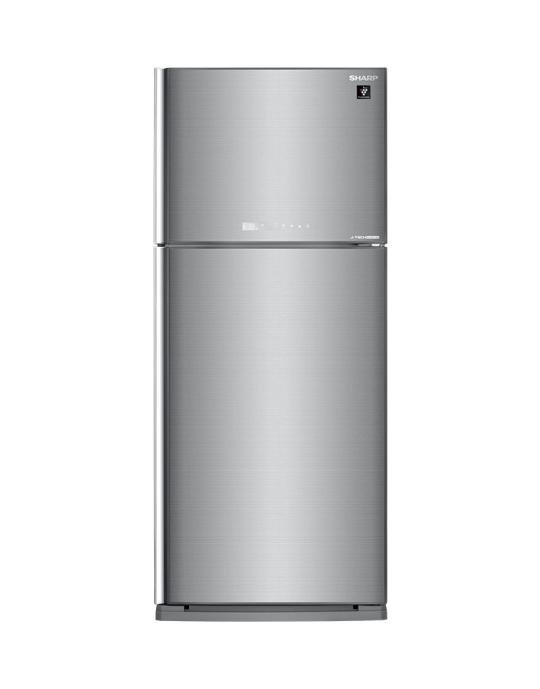 ثلاجه شارب 450 لتر انفرتر باب زجاج سيلفرSJ-GV58G-SL