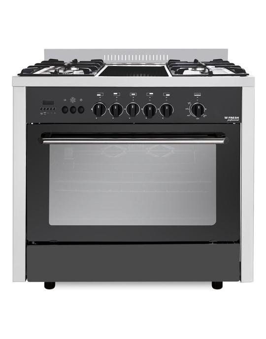 بوتاجاز فريش بروفيشنال جريللو 90 × 60 - 5 شعلة أستانلس × أسود