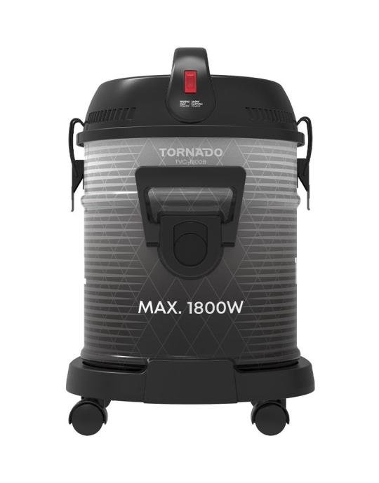 مكنسة برميلية تورنيدو 1800 وات أسود TVC-1800B
