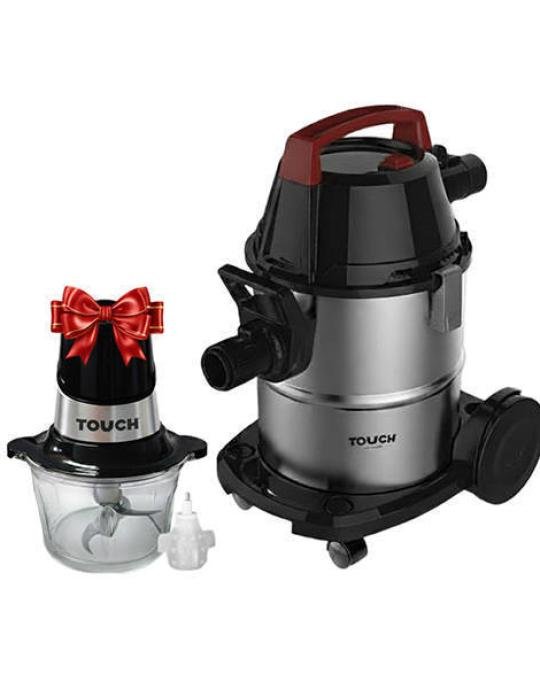 مكنسه تاتش برميل توربين بلس 21 لتر 2600 وات مياه واتربه+ كبه زجاج هديه - 40808