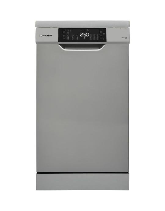 غساله اطباق تورنيدو 10 فرد 3 رشاش 7 برنامج 2 رف ديجيتال سيلفر TDV-FN107D DS
