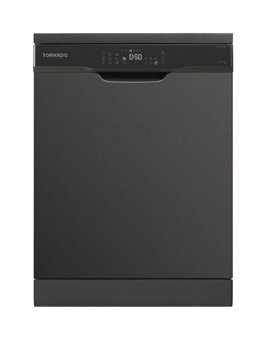 غساله اطباق تورنيدو 12 فرد 3 رشاش 8 برنامج 2 رف ديجيتال استالس غامق TDV-FN128CDX