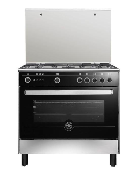 بوتاجاز لاجيرمانيا 90 × 60 - 5 شعلة غاز استانلس × أسود 9N10GUB1X4AWW