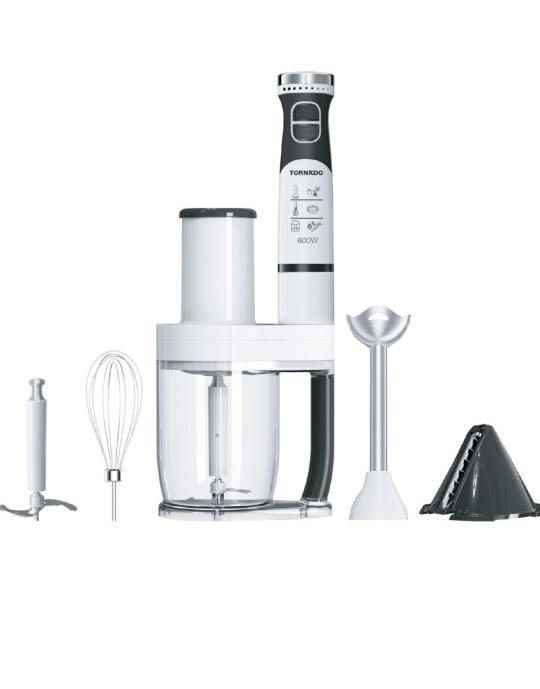 خلاط يدوي تورنيدو 600 وات كبة مضرب بيض أبيض HB-600WBT