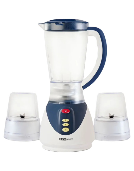 خلاط بلاك اند وايت 2 مطحنه + دورق 2 لتر ضد الكسر BL-5000