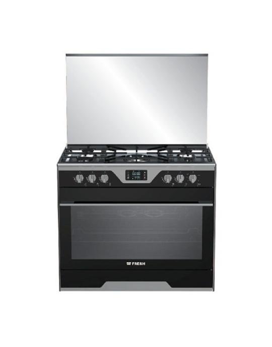 بوتاجاز فريش مودينا 90سم استالس زجاج اسود  - 11744